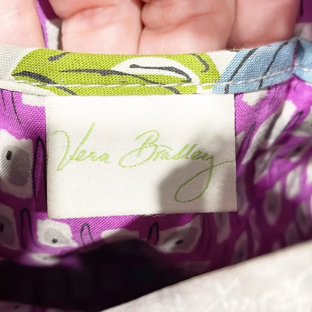 Vera Bradley RARE Watercolor Floral Crossbody Bag + Wallet Fabric zipper closure
